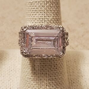 Park Lane Jewelry Striking Ring Size 8 Emerald Cut CZ Gemstone
